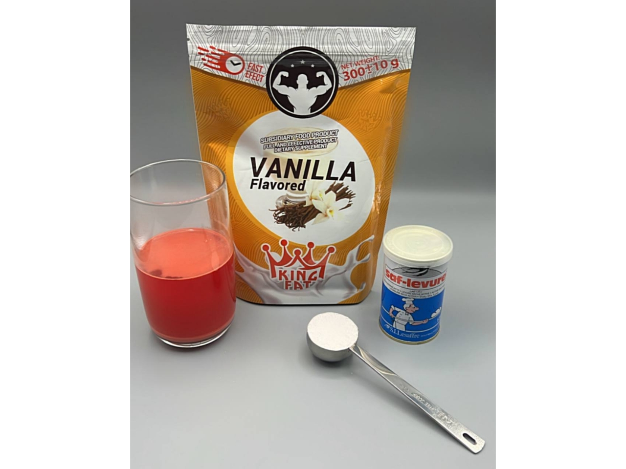 مکمل افزایش وزن پروتئین کینگ۳۰۰ گرمی وانیلی